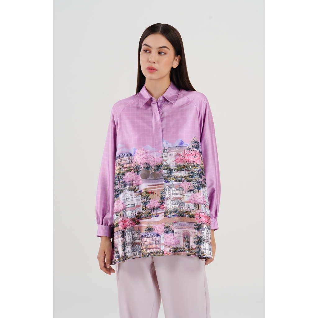 Benang Jarum - Maima Raglan Shirt - Purple Rose