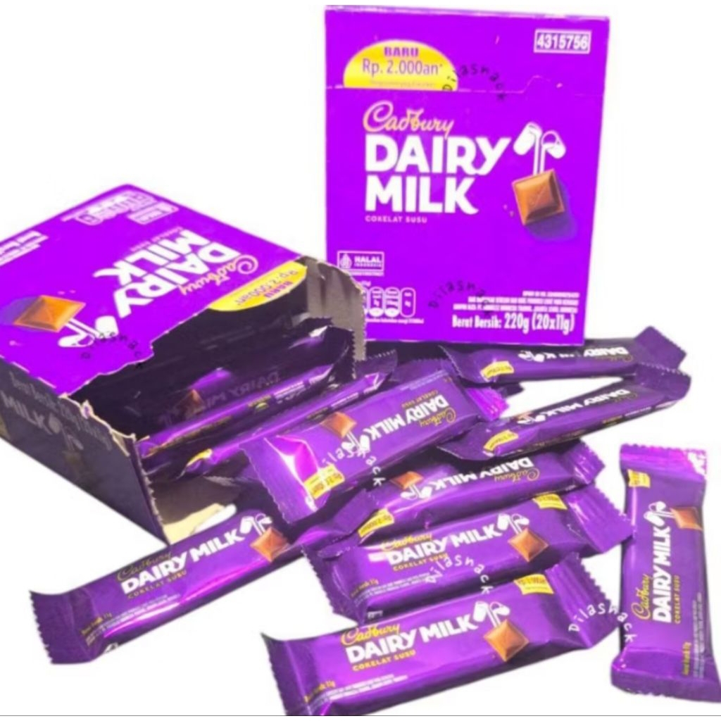 

Cadbury Dairy Milk Coklat 11gr Cokelat 11 gram 2000 an