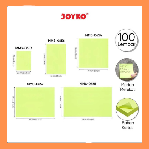 

JOYKO Sticky note memo perekat 0653, 0654, 0655, 0656