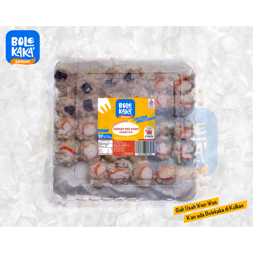

DIMSUM BOLEKAKA MIX AYAM & CRABSTIK - ISI 50 PCS