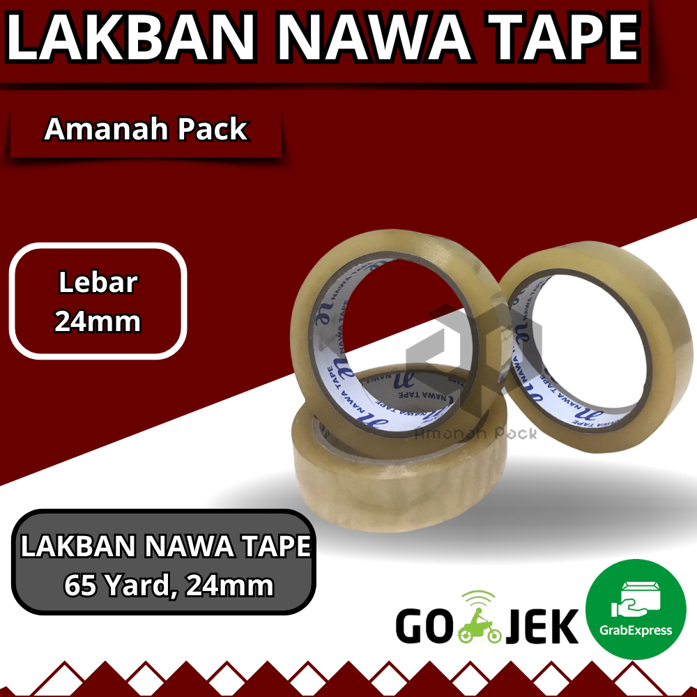 

LAKBAN NAWA TAPE 24MMX65YARD (6pcs) PALING MURAH BERKUALITAS