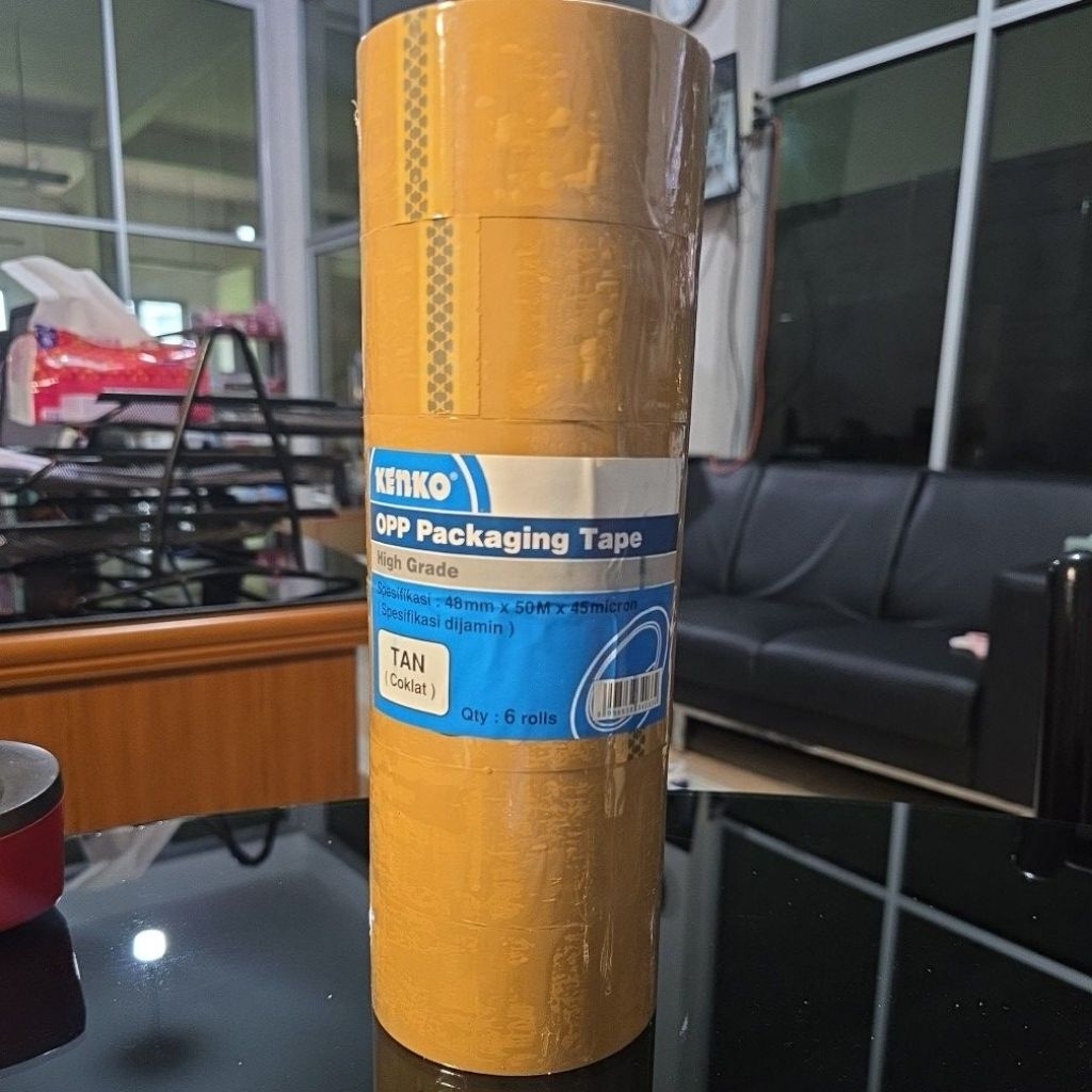 

KENKO LAKBAN OPP TAN COKLAT 48MM X 50M HARGA PAKET 6 ROLL