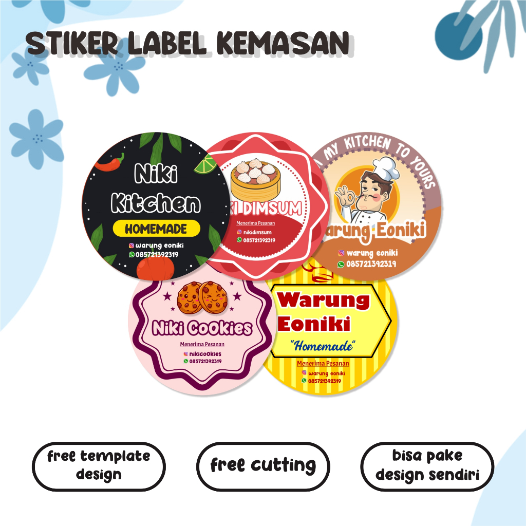 

cetak stiker label kemasan/Stiker label kemasan /free cutting/ free design/ stiker label bulat kemasan cutting/ stiker kemasan/stiker logo olshop