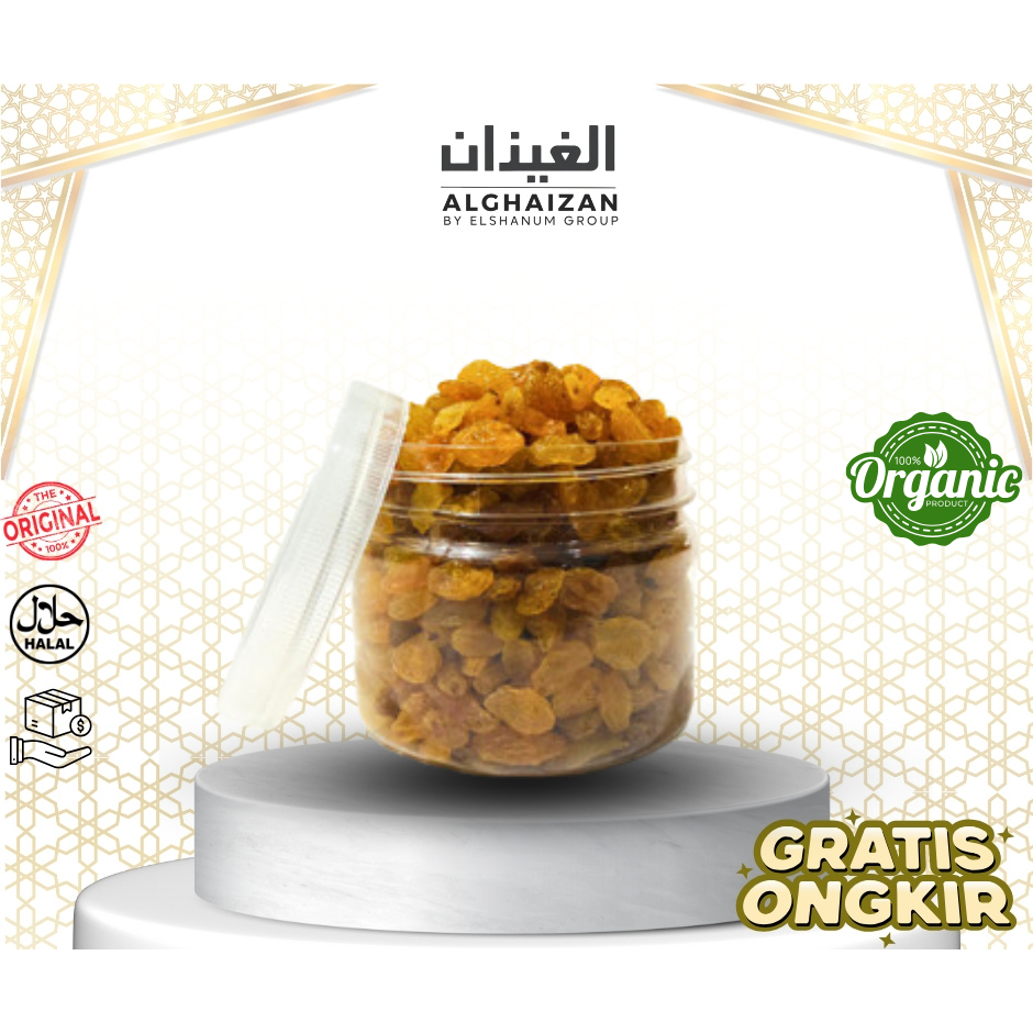 

Kismis Golden Raisin 270gr Premium Toples / Kismis Asam Manis / Kismis Golden / Kismis