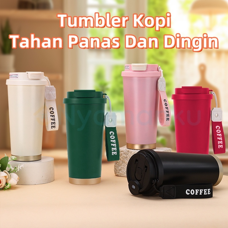 Tumbler Kopi Kenangan Tumbler Termos Stainless Steel Vacuum Thermal Thermos 2-in-1 Leak-proof Screa 
