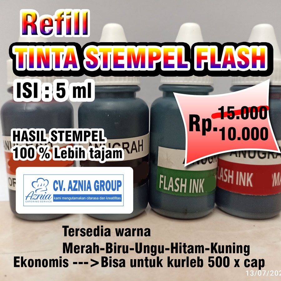 

TINTA STEMPEL KERTAS 5 ML TERSEDIA BERBAGAI MACAM WARNA