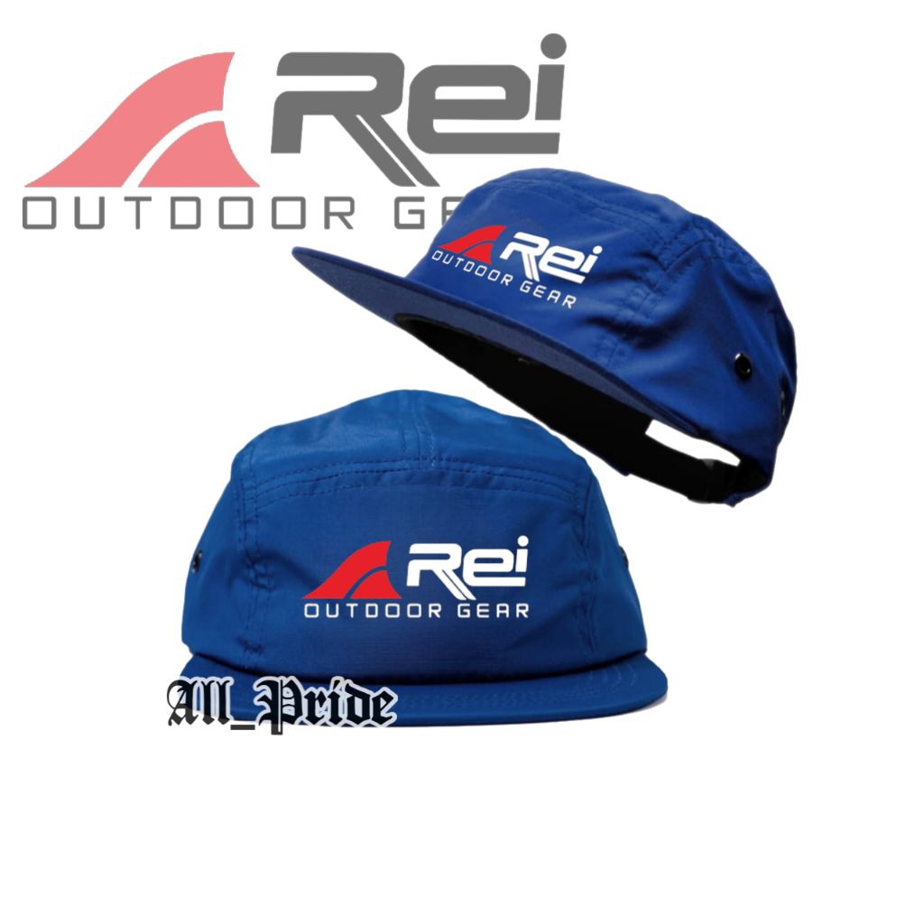 Topi 5 Panel Rei Outdoor - Five Panel Caps Hat Adventure - Topi Lima Panel Pria Wanita Hiking Arei O