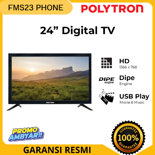 TV polytron 24inc 24v digital tv garansi resmi