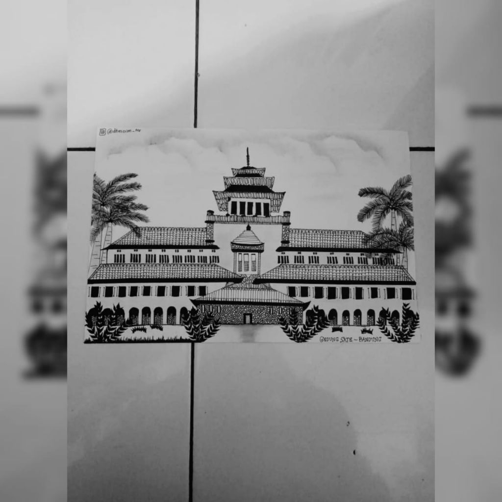 Lukisan Gedung Sate Bandung