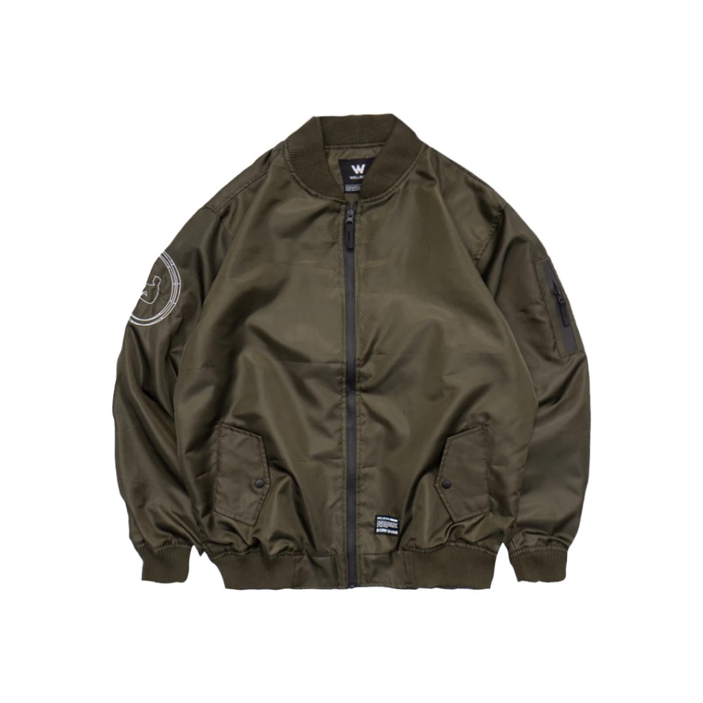 Wellborn Bevel Bomber Jacket Olive