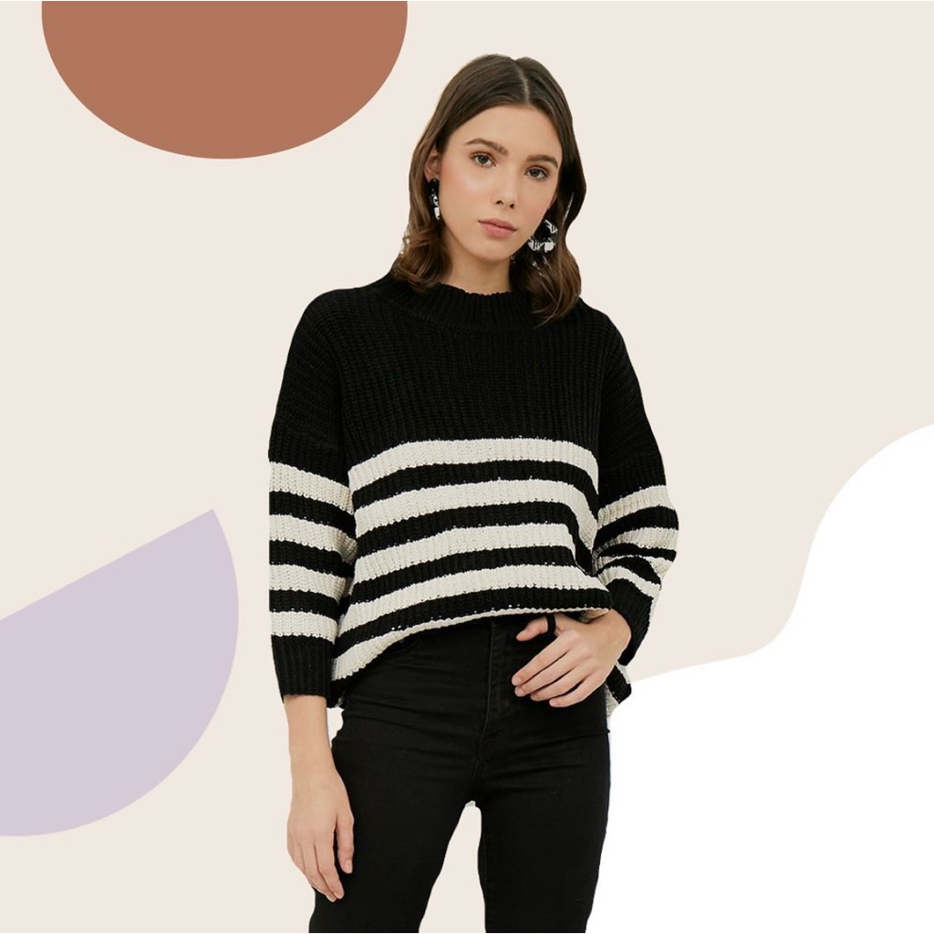sweater salur rajut