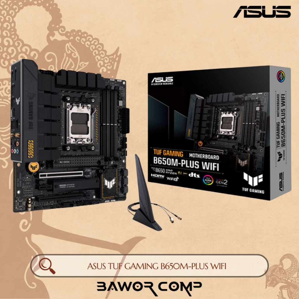 Motherobaord Asus TUF Gaming B650M-PLUS WIFI - Mobo For Socket AM5, AMD B650, DDR5, USB3.2 Type-C