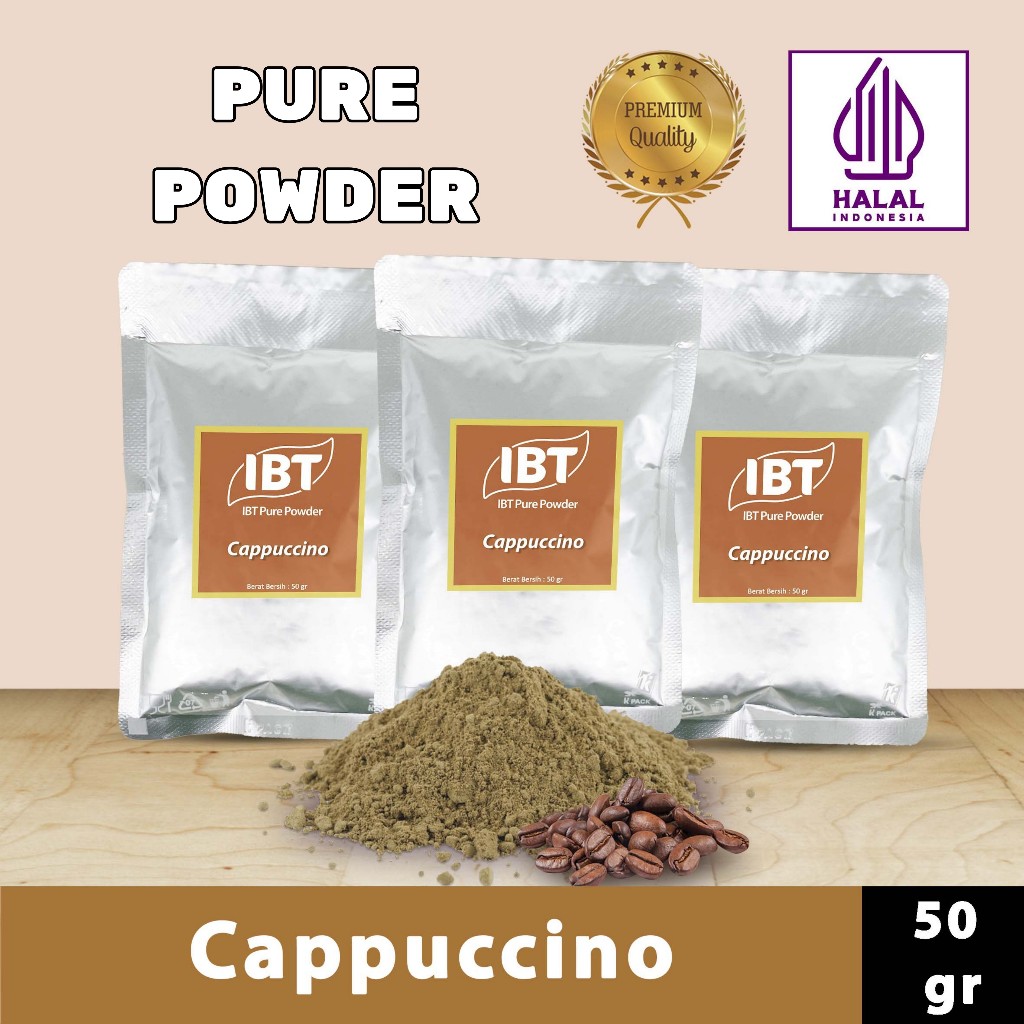 

Pure Cappuccino Powder Essence Murni Bubuk Import Makanan Kue 50 gr