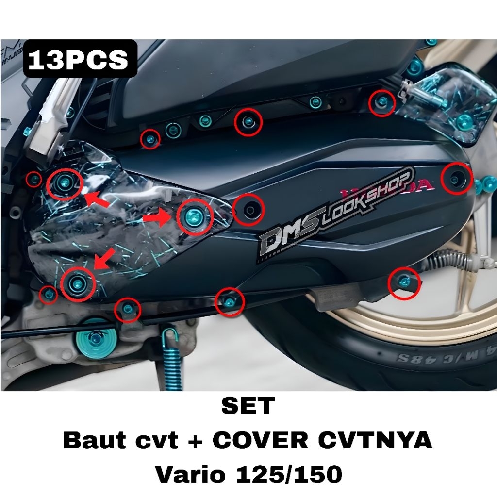 Baut titanium set Cvt vario125 vario150 original vietnam