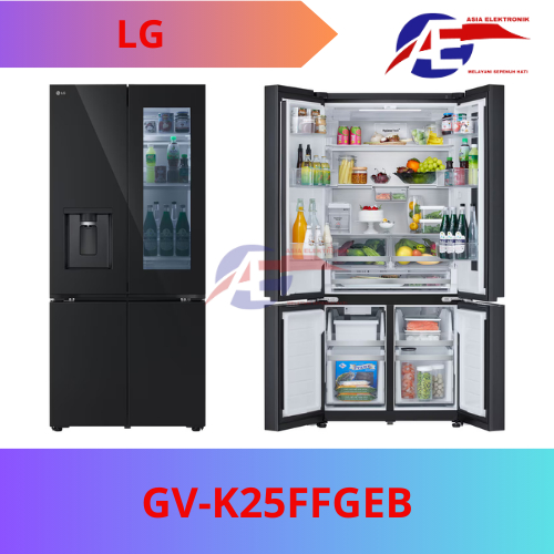 Kulkas LG GV-K25FFGEB | Kulkas Multidoor | kulkas Instaview