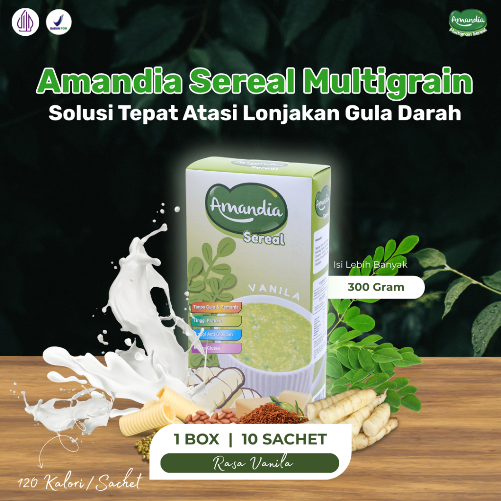 

Amandia Seral Makanan Sekhat Solusi Diet Sehat Paket 1 Box Isi 10 Sachet