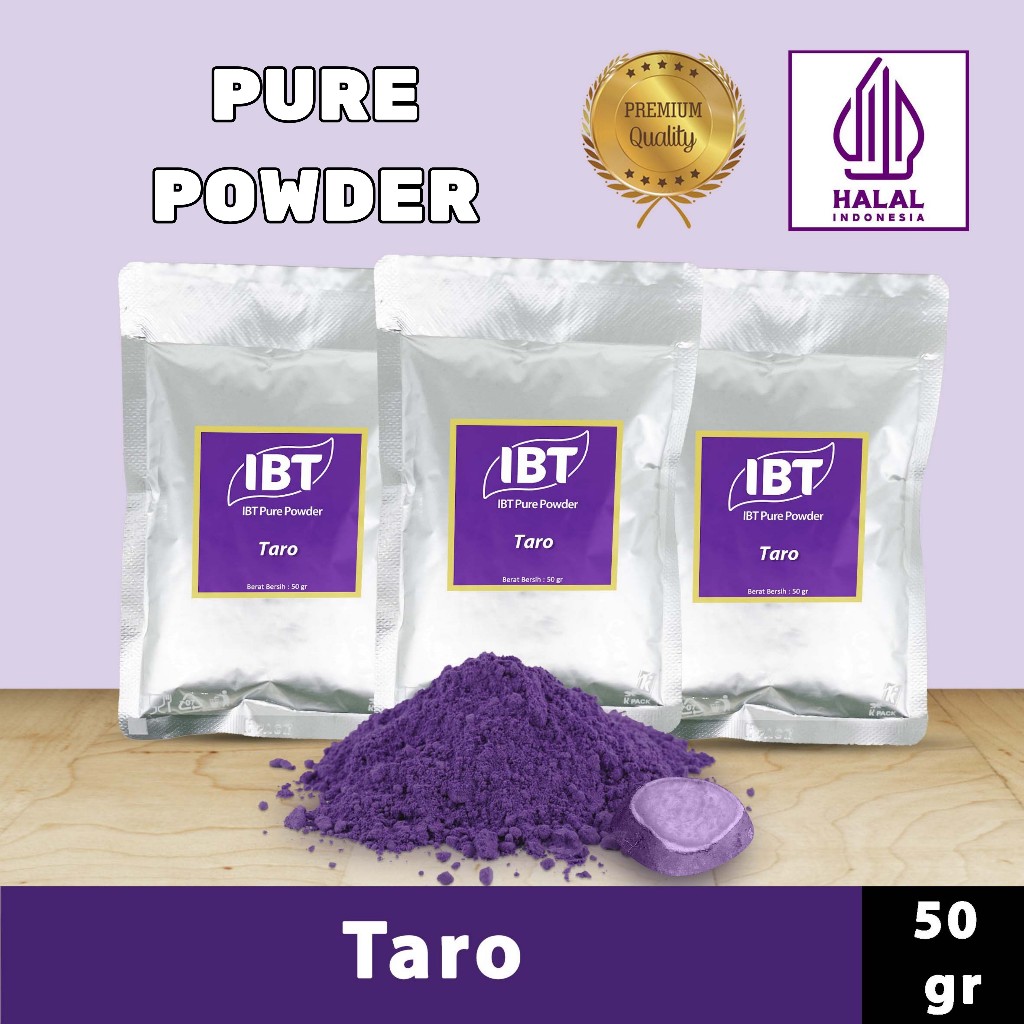 

Pure Taro Powder Essence Murni Bubuk Talas Ungu Import Makanan Kue 50 gr