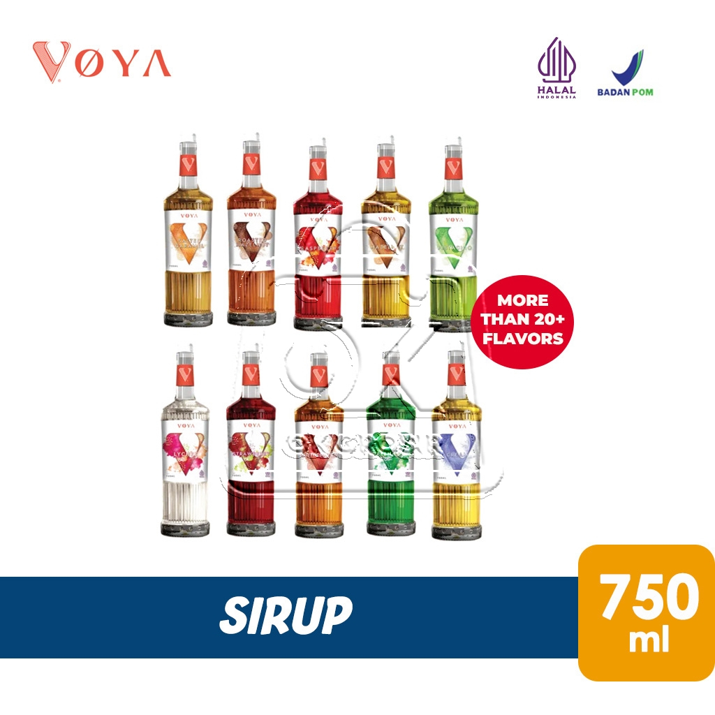 

Sirup Minuman Kafe VOYA Premium Syrup Aneka Rasa (Botol Plastik 750ml)