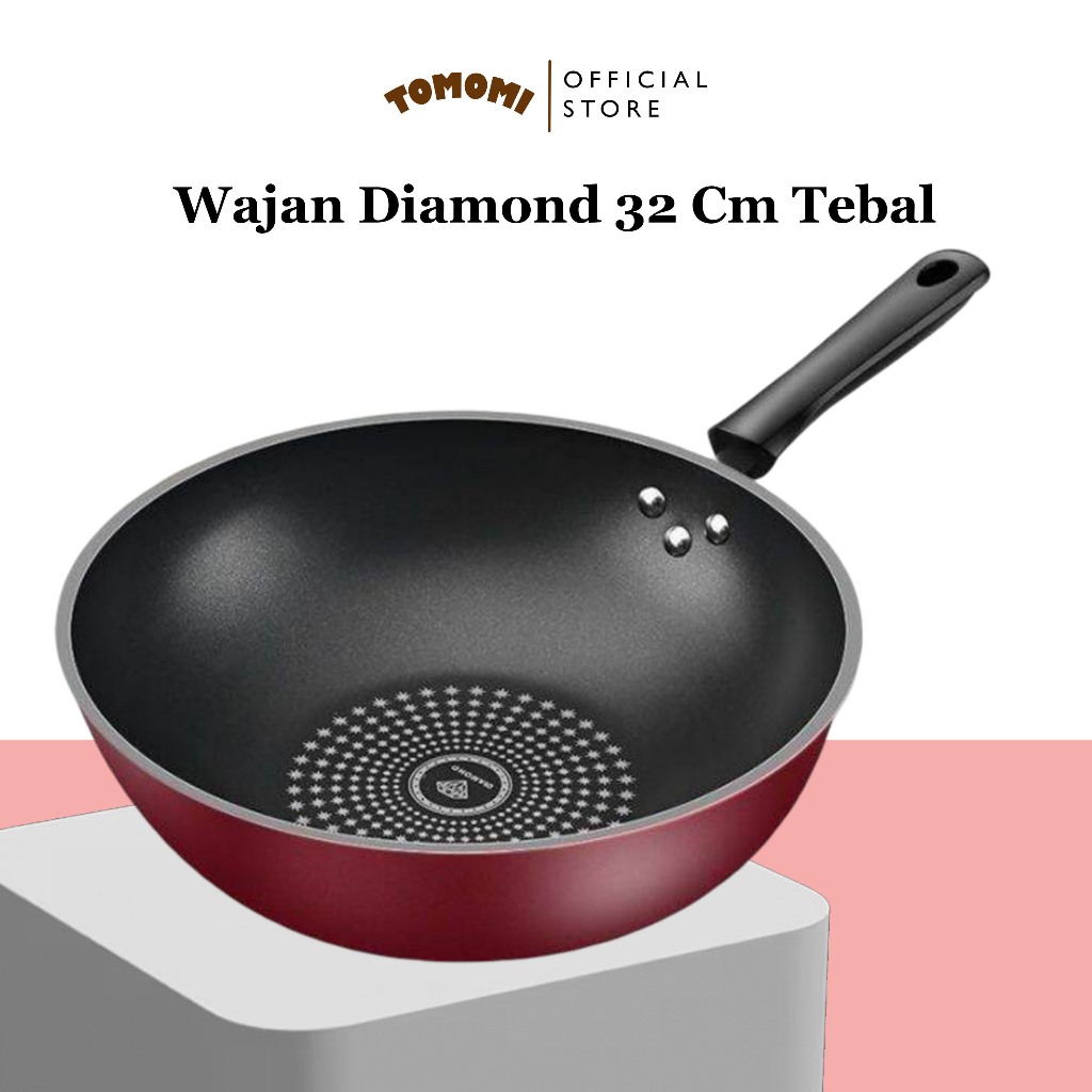 Wajan Diamond Gagang Tebal / Wajan Penggoreng Anti Lengket Premium Miyoshi