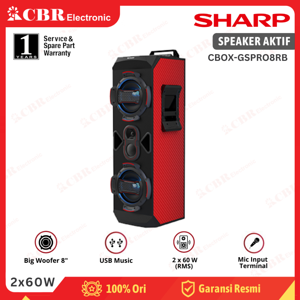 Speaker Sharp CBOX-GSPRO8RB - Batam