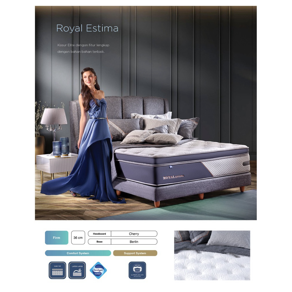 ELITE SPRINGBED ROYAL ESTIMA  FREE DIVAN SANDARAN  BY ELITE SPRINGBED .