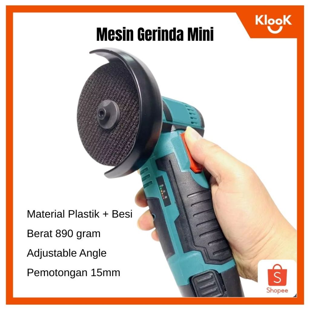 Mesin Gerinda Angle Grinder Mini Penggiling Sudut ListrikGerinda tanpa kabel
