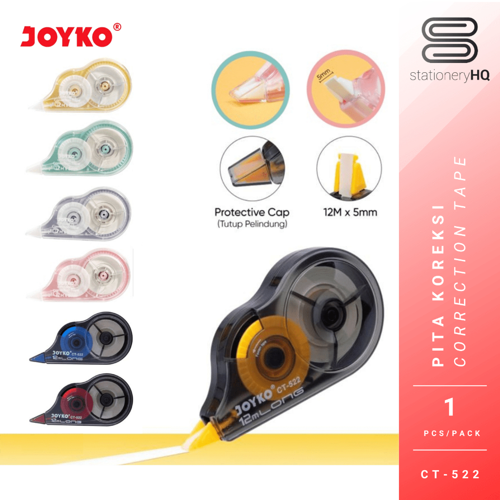 

Joyko Correction Tape / Tipe Ex Kertas CT-522 / CT-522PTL