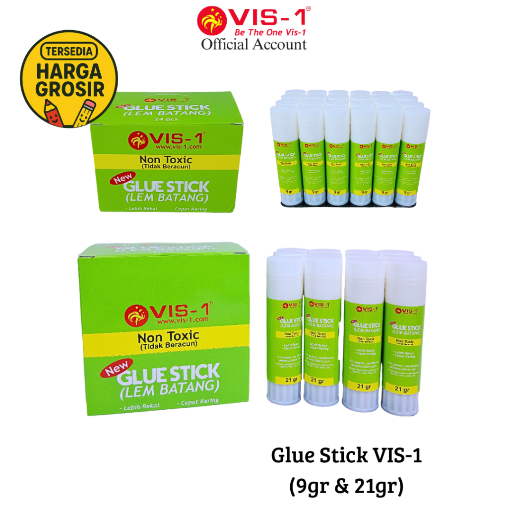 

VIS-1 - Glue Stick 9gram & 21gram / Lem Stik / Lem Kertas