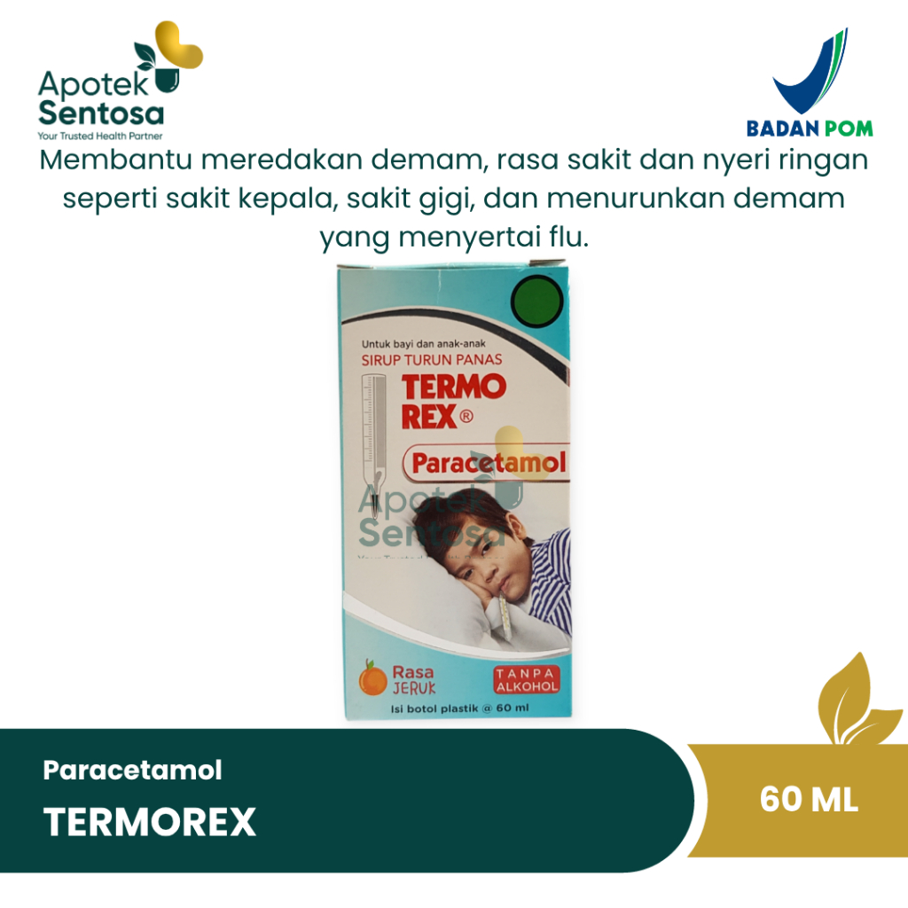 Termorex Paracetamol Sirup - Obat demam anak