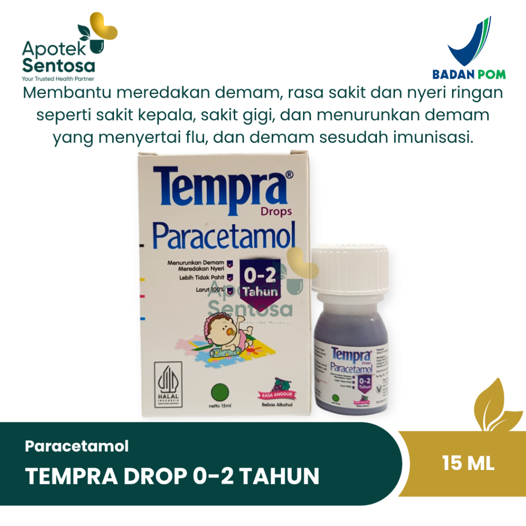 Tempra Paracetamol Drops 0-2 Tahun - Obat Demam Bayi