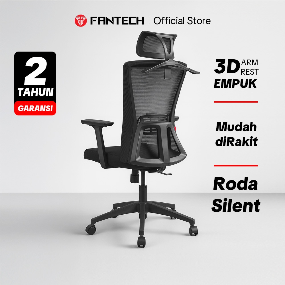 Fantech Kursi Kerja Kantor OCA258s V2 Premium Office Chair ARM REST 3D Soft
