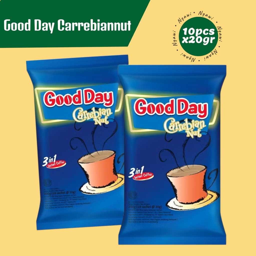 

GOOD DAY Carebian Nut 1 Renteng (10 Pcs x 20 gr), OLEH OLEH NGAWI