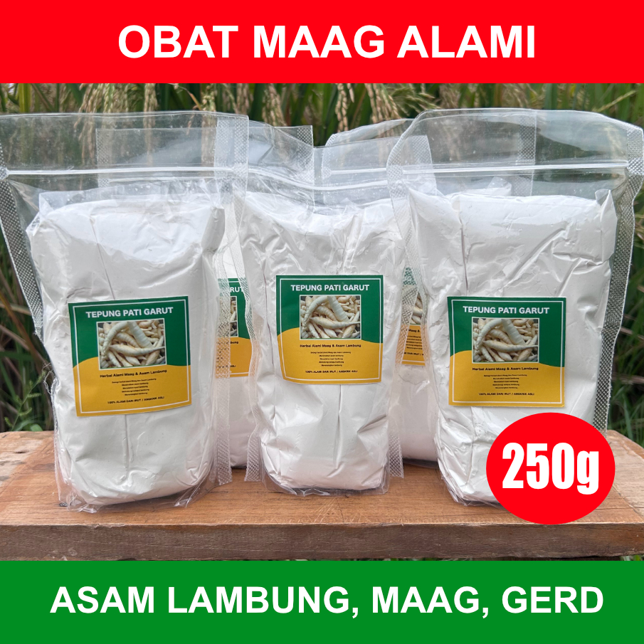 

PATI ASAM LAMBUNG / TEPUNG PATI GARUT /ANGKRIK / IRUT / PATI KERUT ASLI 250g