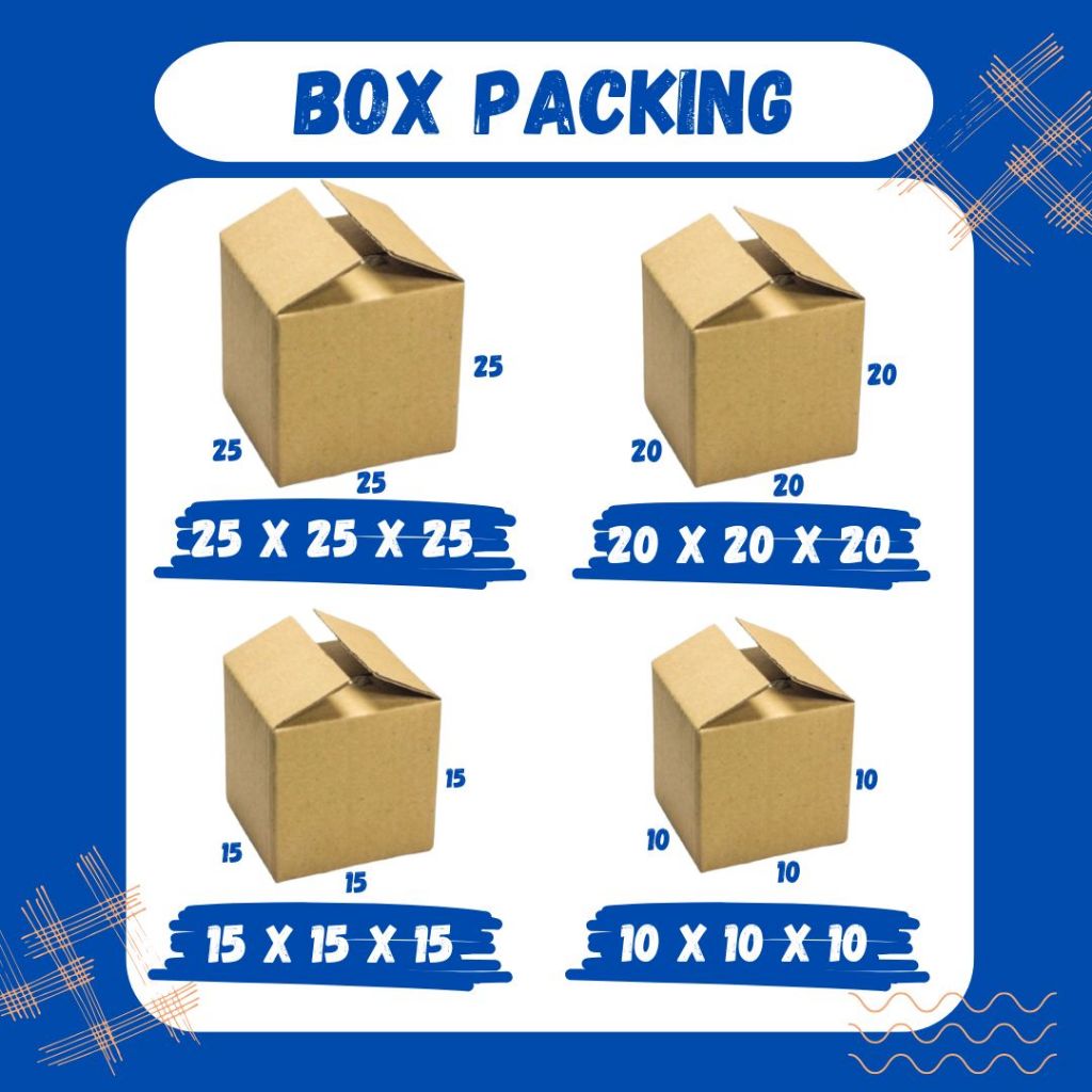 

Kardus 25x25x25/20x20x20/15x15x15/10x10x10 Packing Olshop Box A1 Dus Kotak Kemasan Box Madu Parfum