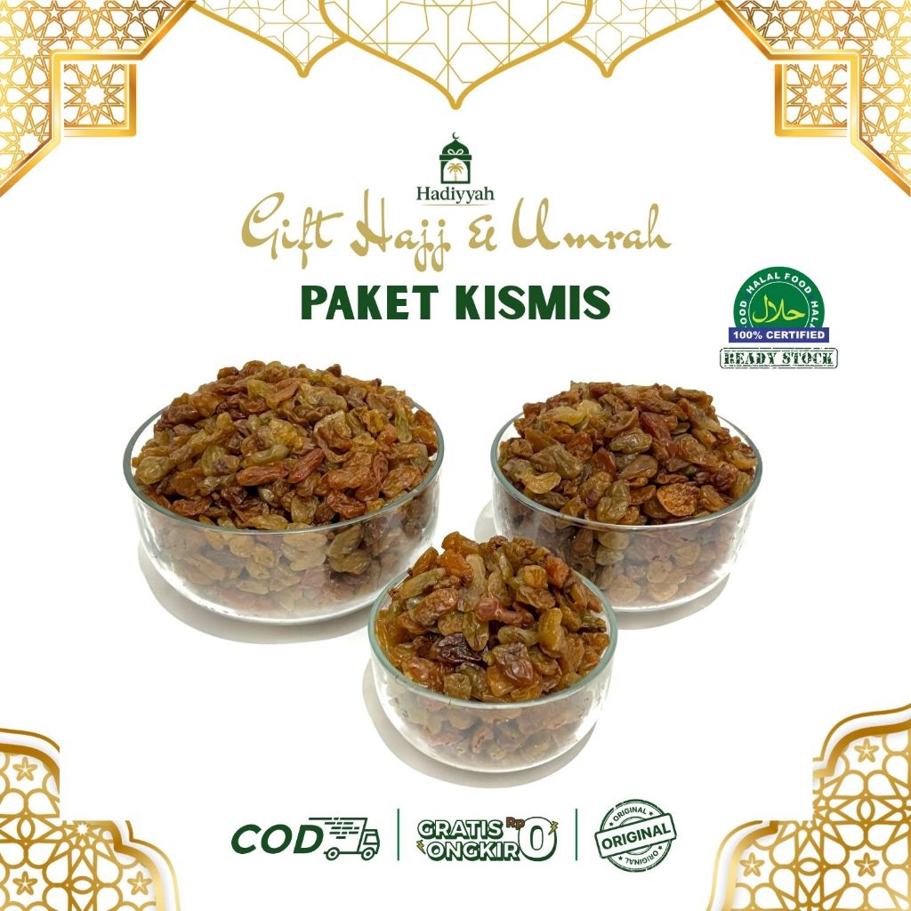 

HADIYYAH Oleh-oleh Haji dan Umroh Paket Kismis Arab Premium | Oleh-oleh Premium Fresh dan Berkualitas