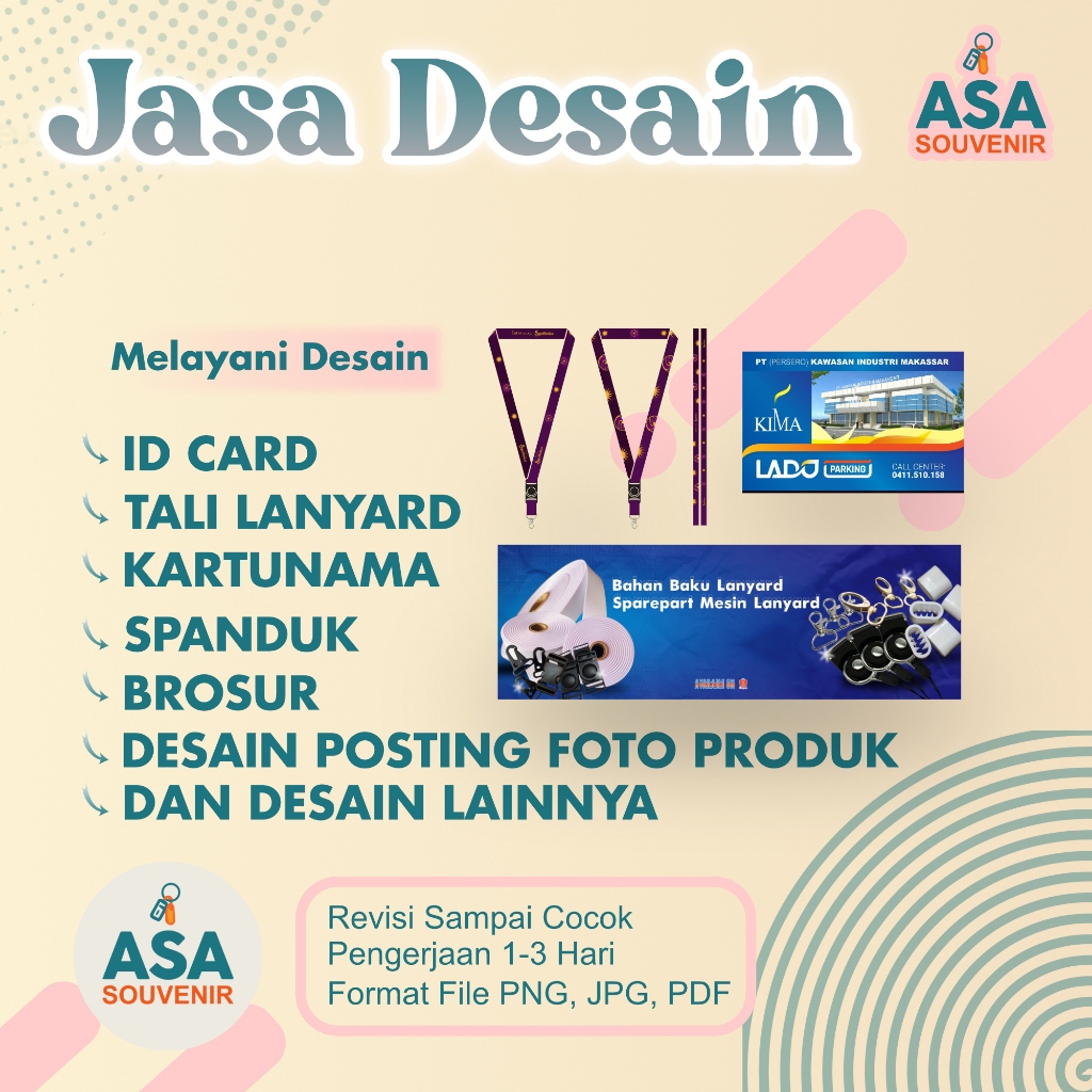 

JASA DESAIN GRAFIS ID CARD | KARTUNAMA | TALI LANYARD | DAN LAINNYA
