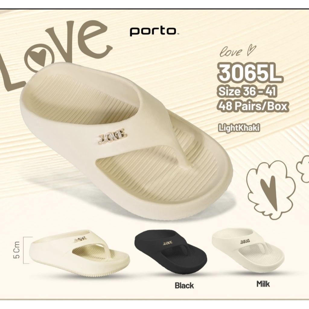 Sandal Jepit Wanita Porto 3065/Sandal Jepit Wanita Kekinian/Sandal Jepit Wanita Perempuan/Sandal Kar