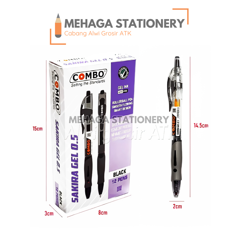 

PENA KLIK GEL COMBO 0.5 MM JAPAN BOLPOIN | 1 PACK = 12 PCS