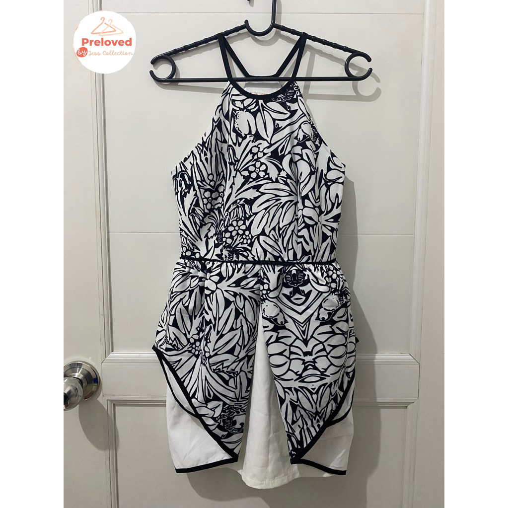 Dress Hitam Putih - Dress Pesta - Dress Preloved