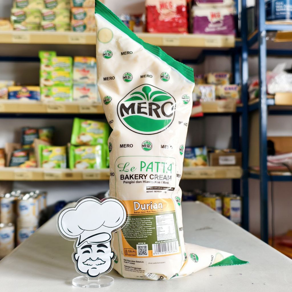 

Le Patta Bakery Cream Durian 1Kg / Selai Durian / Filling Durian 1Kg