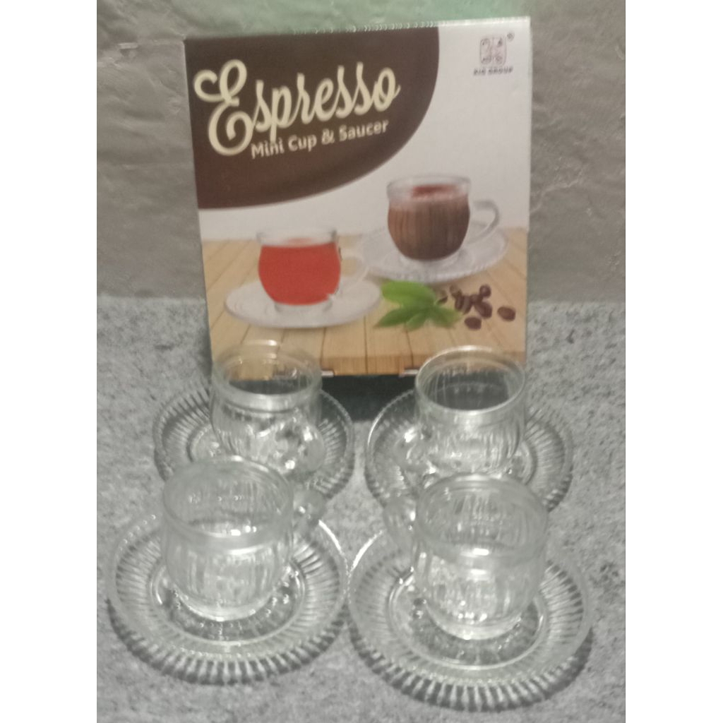 SATU DOS GELAS 4 + TATAKAN/ALAS GELAS  4