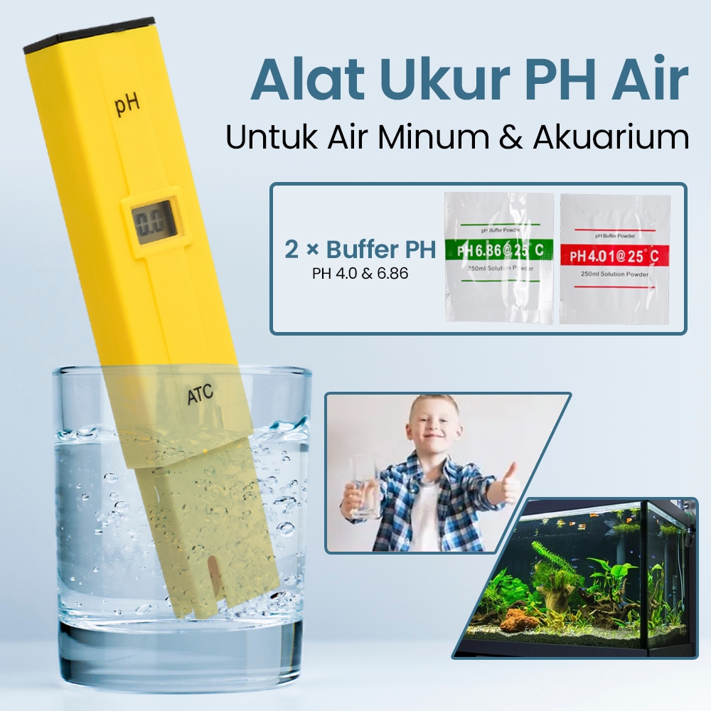 Digital pH Meter Air Aquarium Kolam Hidroponik Alat Pengukur pH Air Aquarium & Kolam Ikan