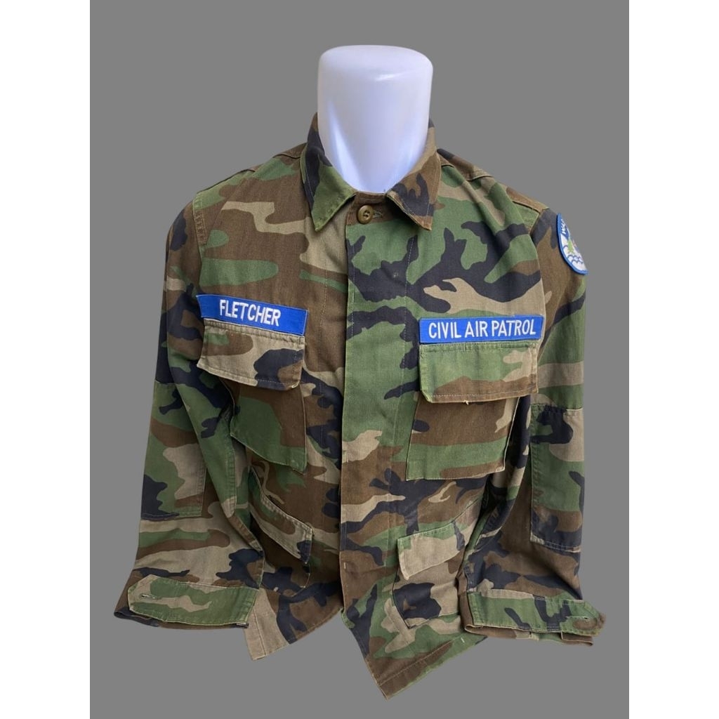 Kemeja BDU Camo Vintage Loreng Woodland Pilot US Army Civil Air Patrol Amerika Full Patch (6)