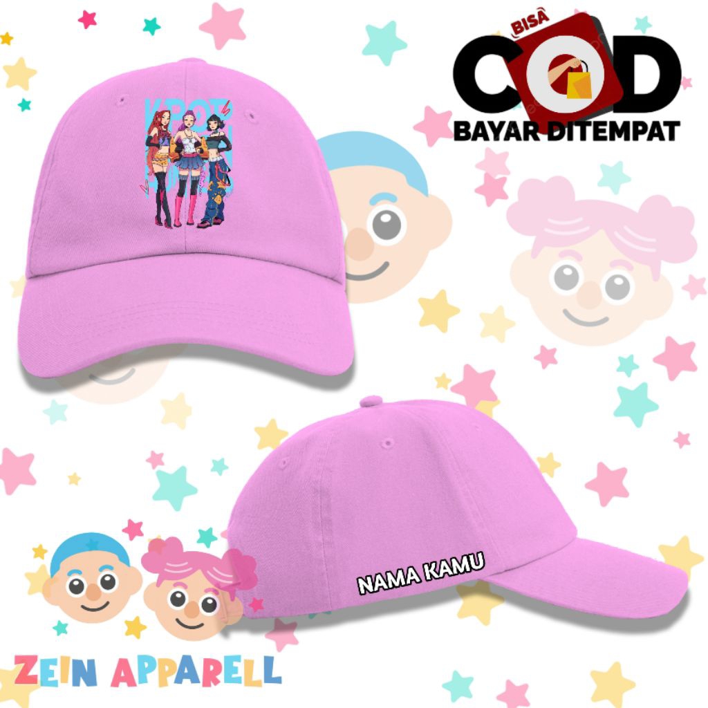 Topi Baseball Anak Kpop Demon Hunter / Topi Anak Kpop Demon Hunter / Fashion Anak Kpop Demon Hunter