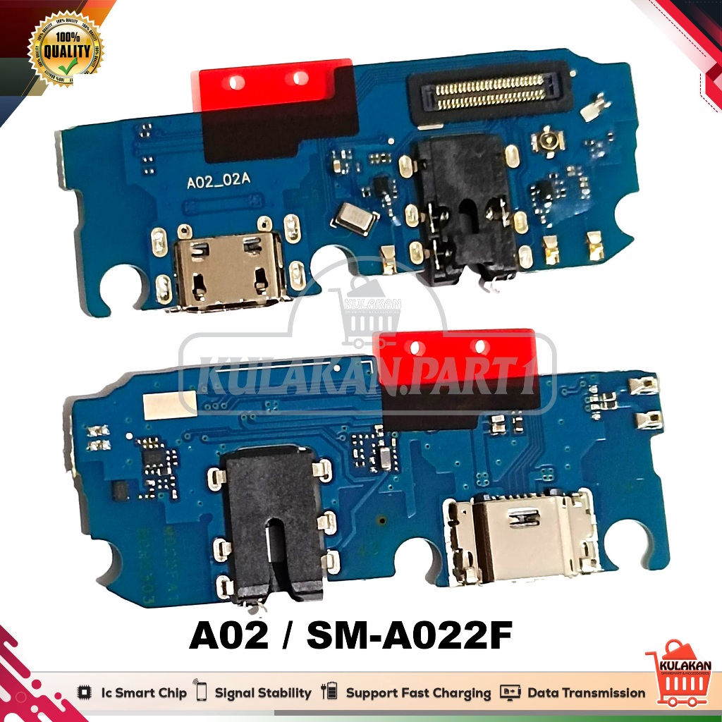 Papan Cas Konektor Charger Samsung A02 Sm-A022F  Ic Board Charger  Konektor Cas Mic + IC