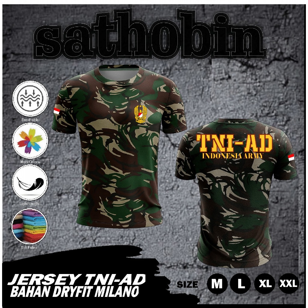 kaos Jersey TNI AD Malvinas baju kaos loreng Tni ad Baju Kaos Dryfit Malvinas Tni ad Kaos Dryfit Mil