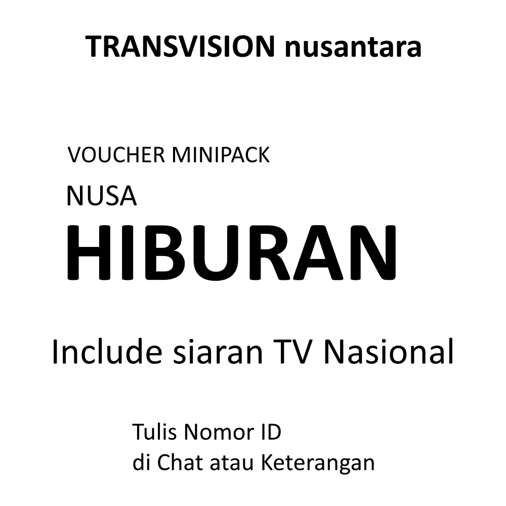 NUSANTARA HD PAKET NUSA HIBURAN