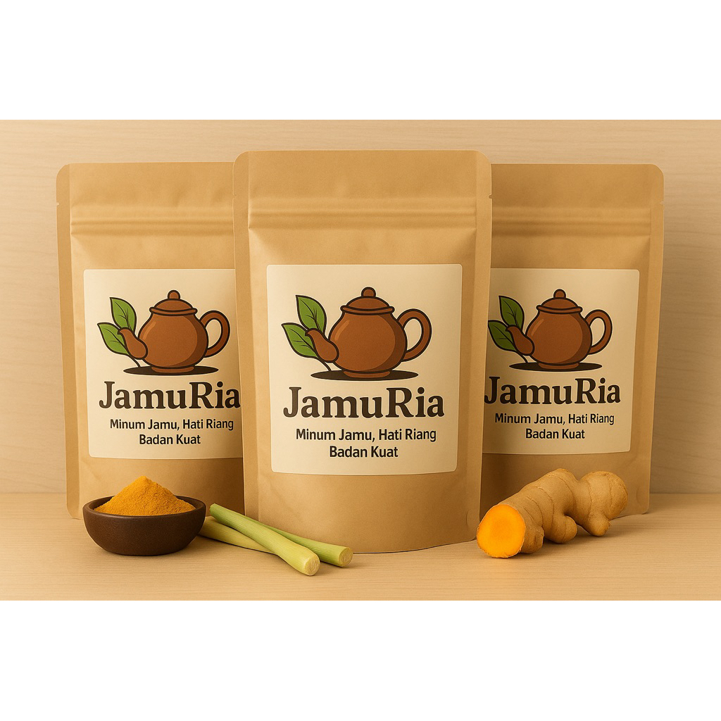 

Jamu Herbal Rimpang Alami Kunyit Jahe Sereh | Minuman Sehat Imun Tubuh JamuRia