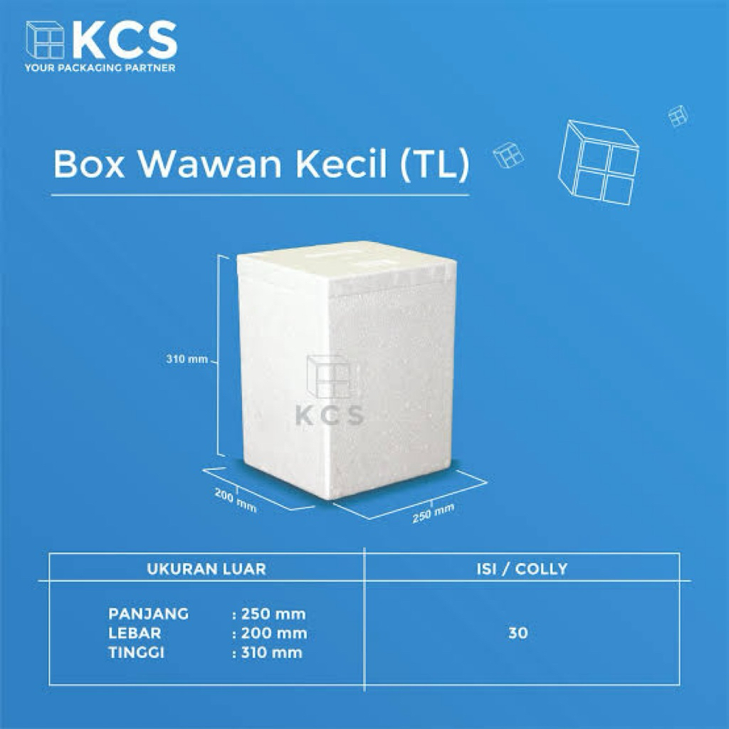 BOX STYROFOAM WAWAN KECIL + FREE PACKING + FREE ES BATU (WAJIB ORDER APABILA PERJALANAN JAUH). MPASI