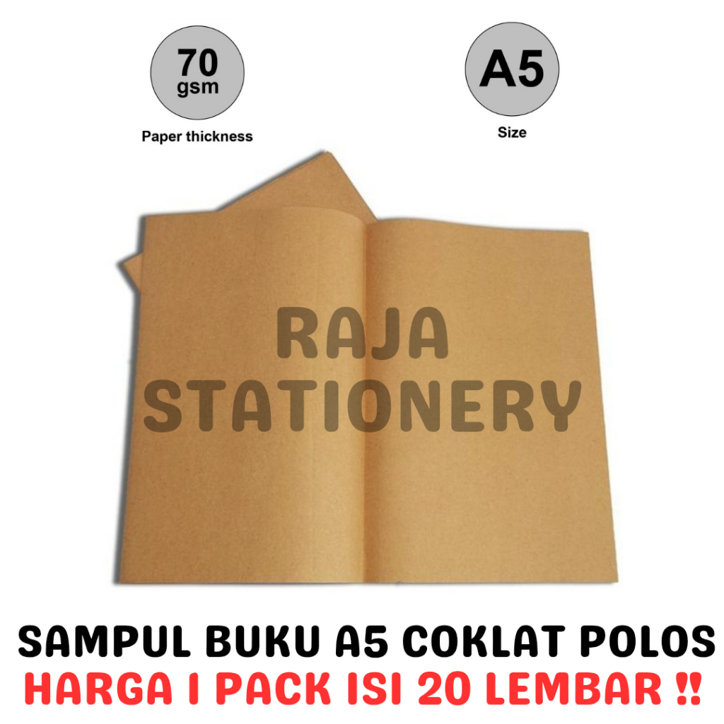 

SAMPUL BUKU TULIS COKLAT KUARTO KWARTO GARIS UNTUK BUKU SiDU NOTEBOOK A5 SINAR DUNIA SAMPUL BUKU TULIS ANAK SEKOLAH [20PCS]
